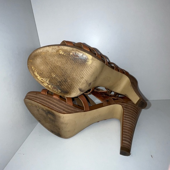 Franco Sarto Leather Tan Heels. Size 6.5 - Picture 7 of 9